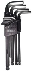 Набор шестигранных ключей BERGER BG-10SHW