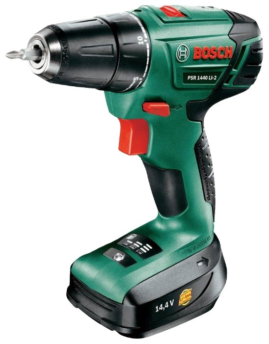Дрель-шуруповерт Bosch PSR 1440 LI-2 1.5Ah x2 Case