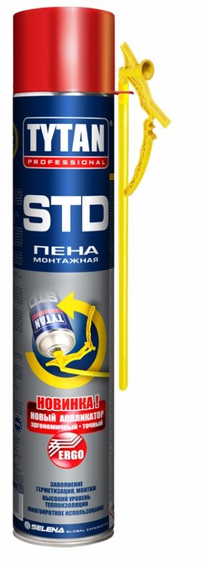 Пена монтажная "О2 TYTAN" ЭРГО 750 мл (Польша) *1/12 21116