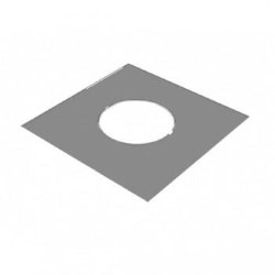 Разделка Феррум потолочная декоративная нерж. (430/0,5 мм), 500*500, с отв. ф120, в пленке