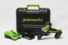 Дрель-шуруповерт ударная аккумуляторная GreenWorks GD24DD60K2 (3704107UA)