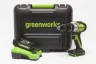 Дрель-шуруповерт ударная аккумуляторная GreenWorks GD24DD60K2 (3704107UA)
