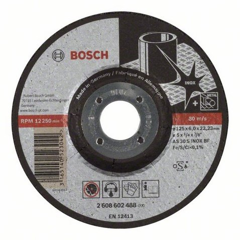 Диск обдирочный по нержавейке BOSCH 2.608.602.488