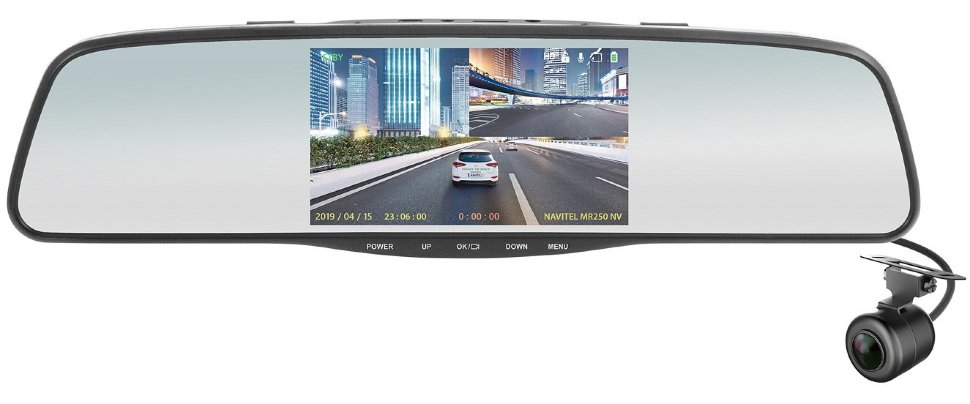 Видеорегистратор Navitel MR250 NV зеркало 5"IPS,1920х1080,160*,G-сенсор,2 кам.